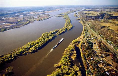Aerial View Of The Mississippi River Wis © National Geographic Image