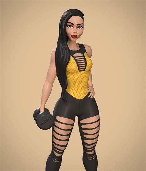 Artstation Fitness Girl 3d