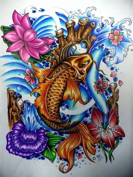 40 Best Water Lily And Koi Tattoo Images On Pinterest