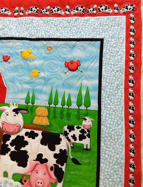 Down To Sew Farm Baby Quilt Panel