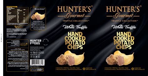 Hunters Gourmet Hand Cooked Potato Chips White Truffle G098609 Grovara