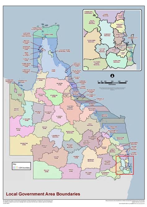 Queensland Local Government Areas Map