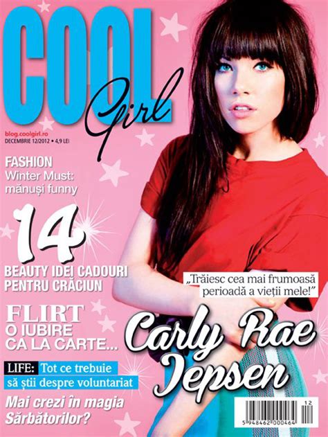 Revista Cool Girl ~~ Cover Girl Carly Rae Jepsen ~~ Decembrie 2012