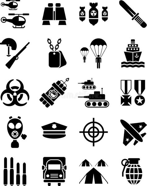 Military Icons Stock Vector Illustration Of Bomb Space 69705500