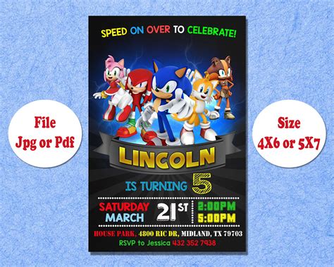 Printable Sonic Birthday Invitations Printable Templates