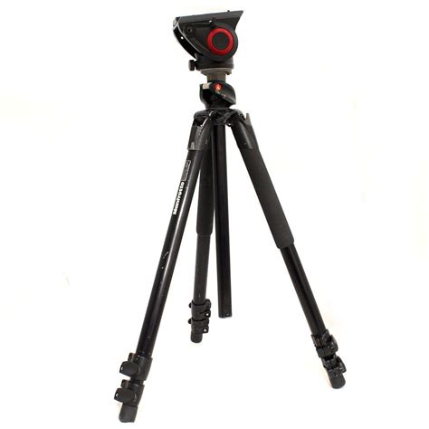 Used Manfrotto 055xprob Pro Aluminum Tripod Legs Black With