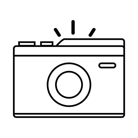 Line Digital Camera To Take A Picture Art 659336 Vector Art At Vecteezy