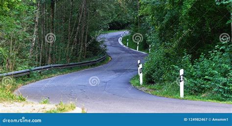 Winding Uphill Road With Many Bends Royalty Free Stock Photo