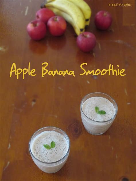 Apple Banana Smoothie Spill The Spices