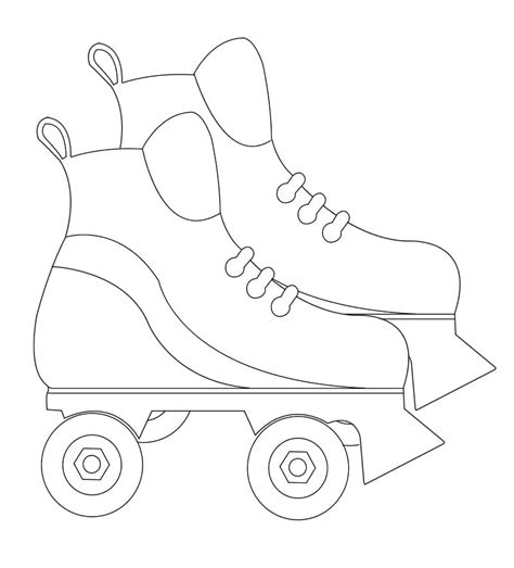 Printable Roller Skates Coloring Page Free Printable Coloring Pages