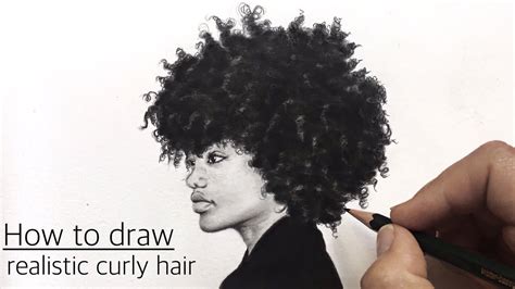 How To Draw Realistic Curly Hair Afro Hair Youtube Afro Hair