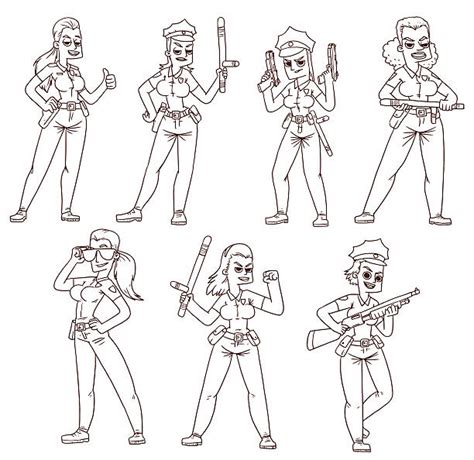 Police Woman Pictures Illustrations Royalty Free Vector Graphics