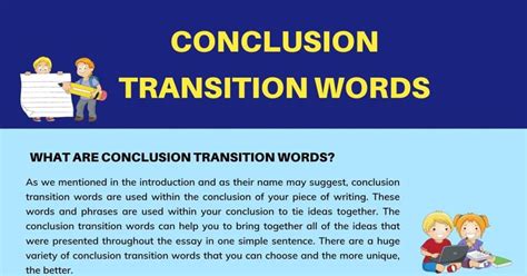 Conclusion Transition Words Definition List And Helpful Examples • 7esl