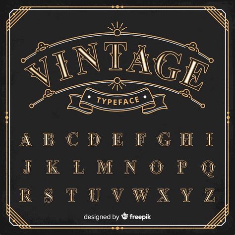 Vintage Alphabet Free Vector