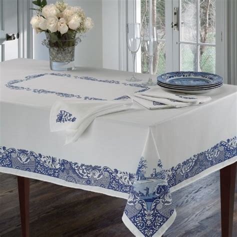 Spode Table Linens Blue Italian 60 X 144 Tablecloth Discount