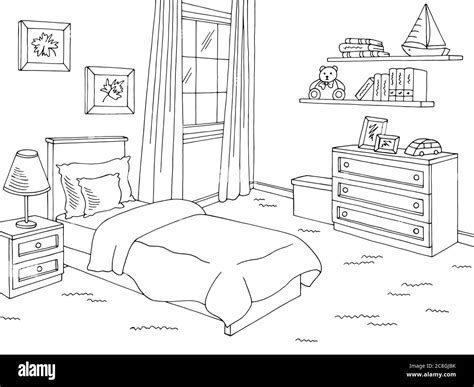 Bedroom Clipart Black And White