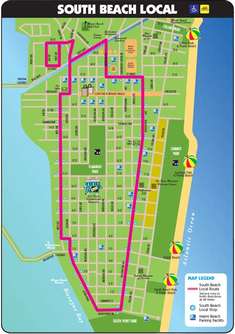 Explore great beaches located within 200 miles from miami beach, florida. South Beach Tourist Map - Miami Beach Florida • mappery