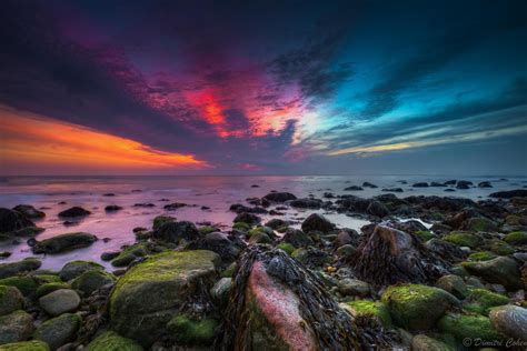 352949 Cloud Horizon Moss Nature Ocean Rock Sunset 4k Wallpaper