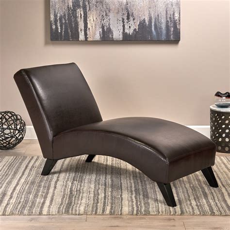 Brown Leather Chaise Lounge Chair Nh932592 Noble House Furniture