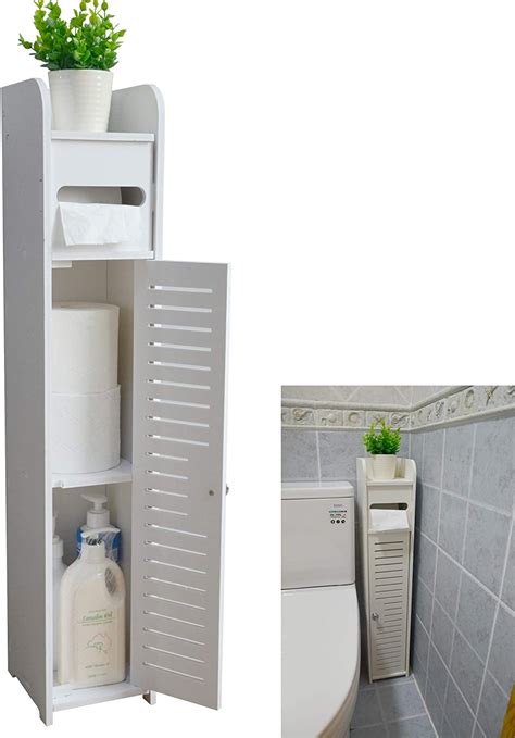Back to wall toilets with toilet cabinets. AOJEZOR Small Bathroom Storage Corner Floor Cabinet with ...