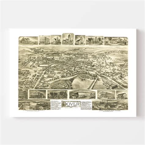 Dover Map 1903 Old Map Of Dover New Jersey Art Vintage Print Etsy