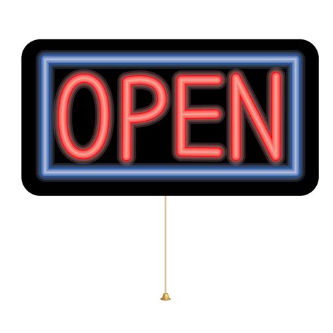 Clipart Open Neon Sign