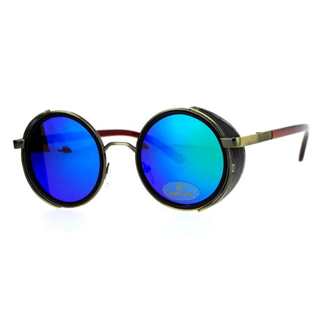 Sa106 Steampunk Victorian Side Visor Round Circle Lens Sunglasses Ebay