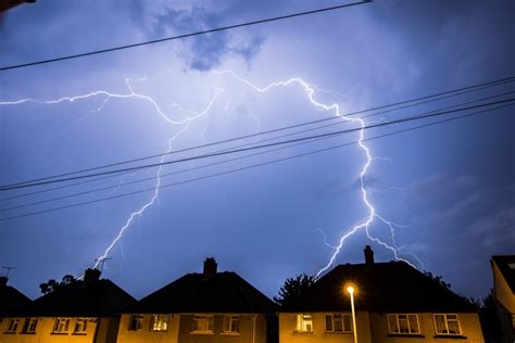 Sign From God Shocking Moment Lightning Strikes House During Viewing