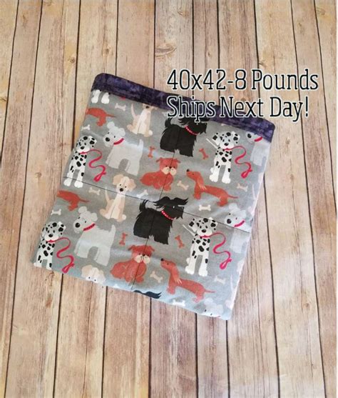 Puppy Dog, 8 Pound, WEIGHTED BLANKET, Ready To Ship, 8 pounds, 40x42