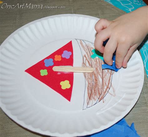 Peel off the adhesive backing and stick the tape to your sign, then stick the magnet side of the tape to the side of the car. Paper Plate Boat - Amy Latta Creations