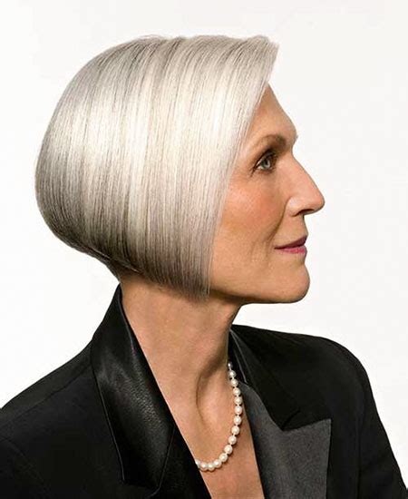 The mid part also helps balance the face shape by creating the illusion this very short, layered bob haircut is a classic shape modernized by a strong, chippy fringe. 18 Short Bob Haircuts for Older Women