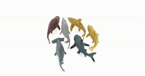 Boley 4 Piece Soft Whale And Shark Figure Toys Realistic