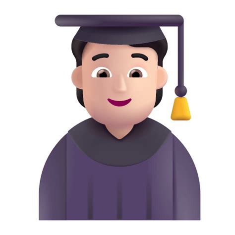 Student 3d Light Icon Fluentui Emoji 3d Iconpack Microsoft