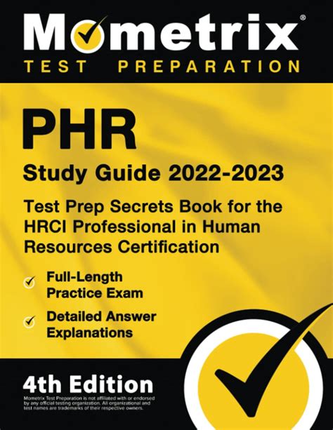 Buy Phr Study Guide 2022 2023 Test Prep Secrets Book For The Hrci