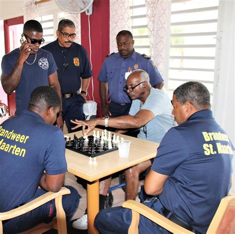 Government Of Sint Maarten Fire Department Personnel Visit Residents