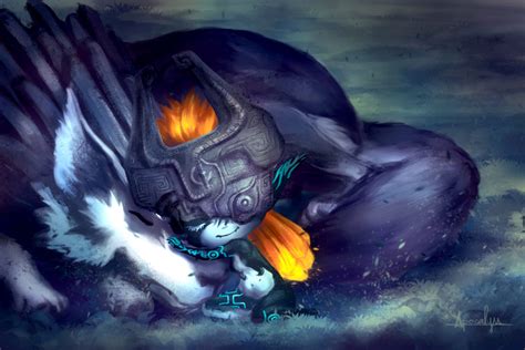 Midna And Wolf Link Print Apocalyss