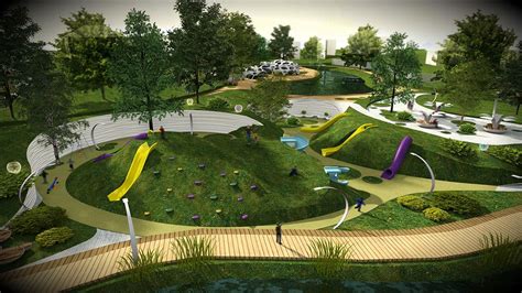 Design Project Of Reconstruction Of The Park On Behance Playgrounds