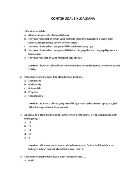 Perhatikan rumus struktur berikut ini! Contoh Soal Essay Tentang Hidrokarbon Dan Jawabannya ...
