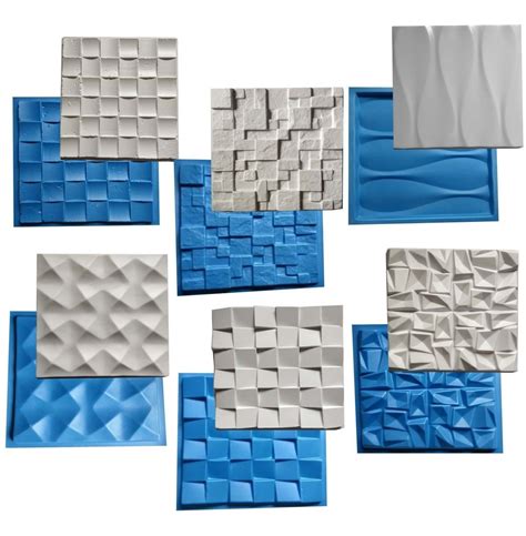 6 formas de gesso cimento 3d borracha e plastico molde 3d r 129 00 em mercado livre