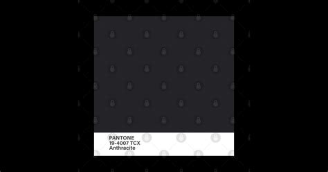 Pantone 19 4007 TCX Anthracite Pantone Color Sticker TeePublic