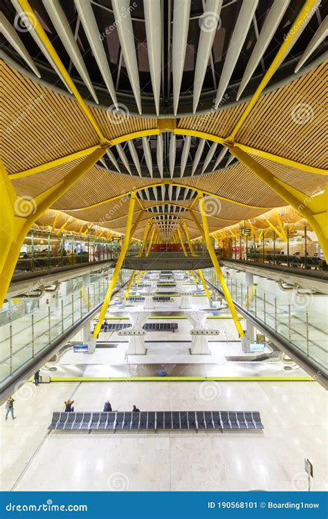 Madrid Barajas Airport Aeropuerto Terminal 4 In Spain Editorial Photo