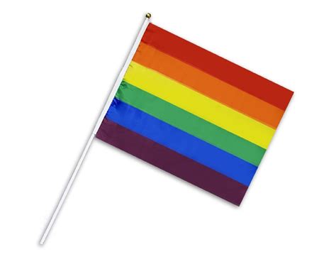 Rainbow Flags On A Stick Wholesale Bulk Gay Pride Parade Flags