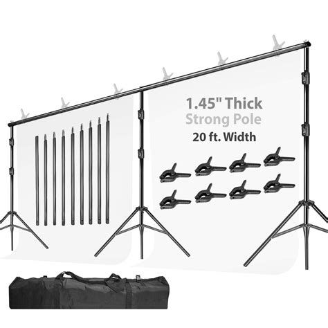 Limostudio Heavy Duty 20 Ft Wide X 103 Ft Tall Backdrop Stands