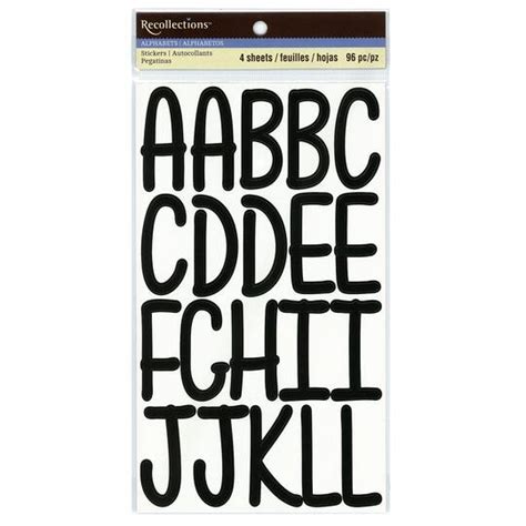 Shop For The Black Large Font Alphabet Stickers By Recollections™ At