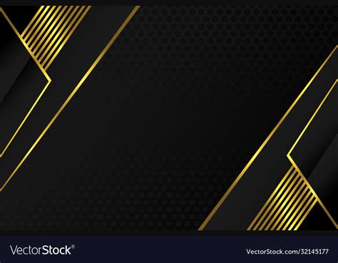 Abstract background black gold Royalty Free Vector Image