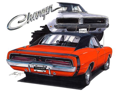 Maddmax Muscle Car Art 1969 Dodge Charger