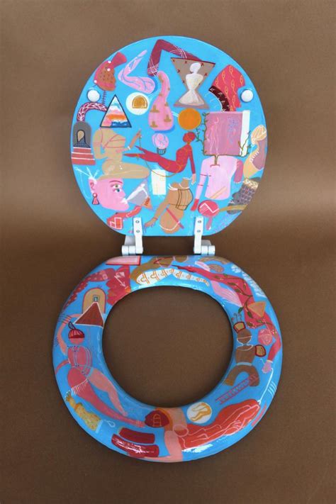 Toilet Seat Please Me Hand Painted Acrylic Resin Functional Etsy