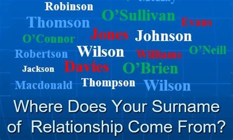 Behind Surnames Of Relationship Research Through People