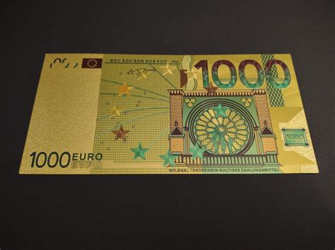 European Gold 1000 Euro Banknote Etsy