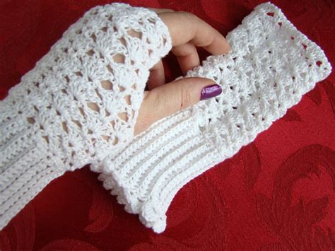 A beautiful meal or beverage deserves to be laid out on this beautiful soothing green table runner for a great feast! DIGITAL PATTERN - Crocheted fingerless gloves, wrist cuffs ...